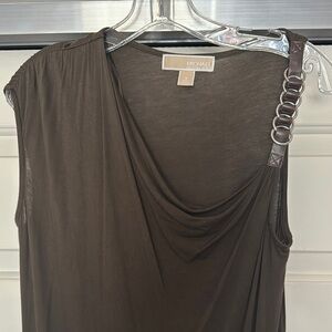 Michael Kors Brown Draped Women's Dress
